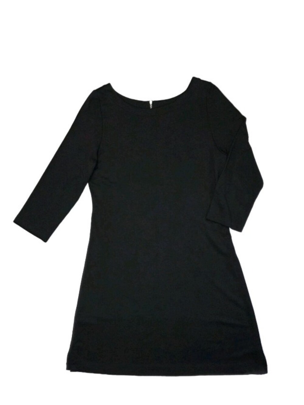 Tommy Bahama Drapey Ponte 3/4 Sleeve Dress Womens Size M Black Quiet Luxury